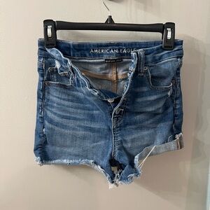 American Eagle Outfitters Distressed Blue Jean Shorts
